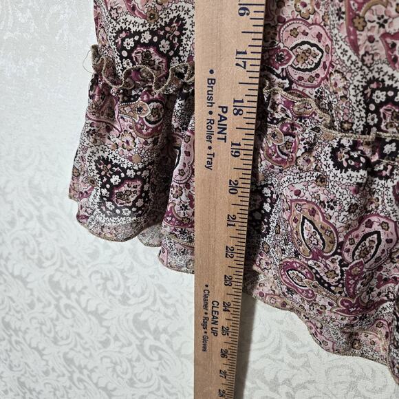 VTG No Boundaries Skirt sz L Multicolor Ditzy Floral Pull On Elastic Waist Boho - Picture 11 of 12